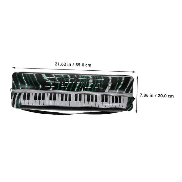 Oppblåsbart musikkinstrumentsett med keyboard og mikrofon for fester og arrangementdekorasjoner[YJD]