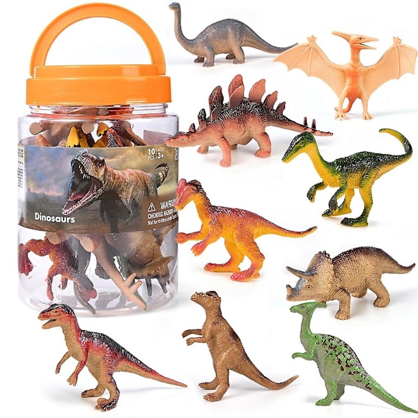 10 stk Simulerte Dinosaur Lekefigurer for Barn Actionfigurer Dinosaurer (YJD)