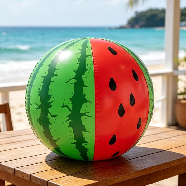 Oppustelig badebold | 75 cm PVC stor poolflyder | Tropisk vandmelon badebold - til tropisk begivenhed, vandland, ferie, sø, baghave [YJD]