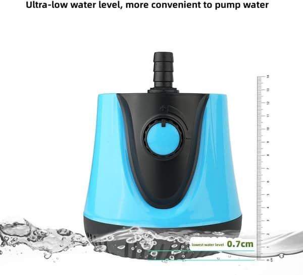 Pump 65W 850GPH dränkbar med sug 2m strömkabel 2 munstycken för akvarium damm fontän hydroponisk[YJD]