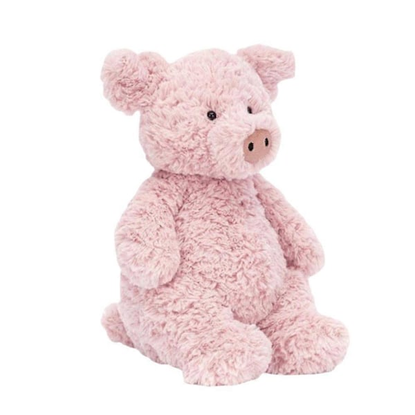 Söt Rosa Plyschdocka Gris Figur Dekor Barn Mjuk Leksak 33cm[YJD]