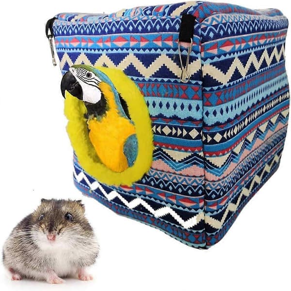 Hamster Seng Plys Hængekøje til Små Kæledyr Papegøjer Vinter Varmt Skjulested Bur Telt[YJD]