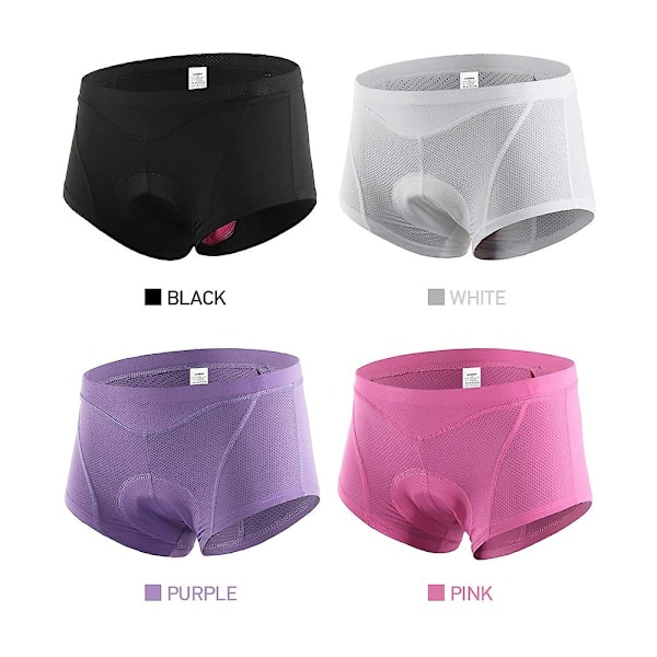 Dam Cykelunderkläder 3D Gel Vadderade Cykelkalsonger MTB Cykel Underkläder Shorts[HK] M Black