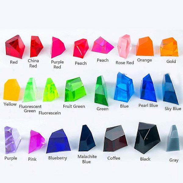 24 Färger 5ml Högkoncentrerad Färgessens Kristall Dropplim Resin Lim DIY Färgningsbläck Set Yo[YJD]
