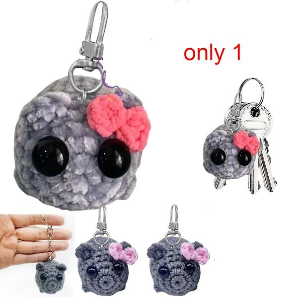 Sød Hamster Meme Plyslegetøj Hamster Plys Nøglering Figur Blødt Legetøj Fyldt Dyr Dukke Nøglering Nøglekæde A_v (YJD) As Shown