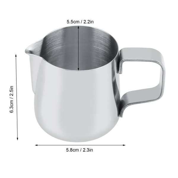 Melkeskummerkopp - FAFEICY - Kanne i rustfritt stål - 150 ml - Rustfri - Varmebestandig (YJD)
