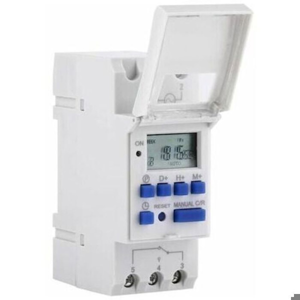 Ukentlig LCD elektrisk programmerer med digital tidtaker 15 A (220 V)