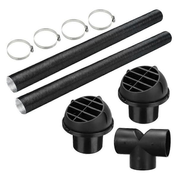 75 mm bilventilations-T-stycke med varmluftsutlopp och klämmor för VVS-system [YJD]