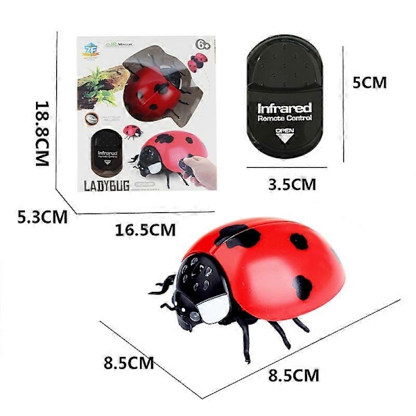 Simuleringsinsekt Infraröd Fjärrkontroll Djurleksak RC Skorpion Spindel Nyckelpiga Barn Present[HK] Ladybug