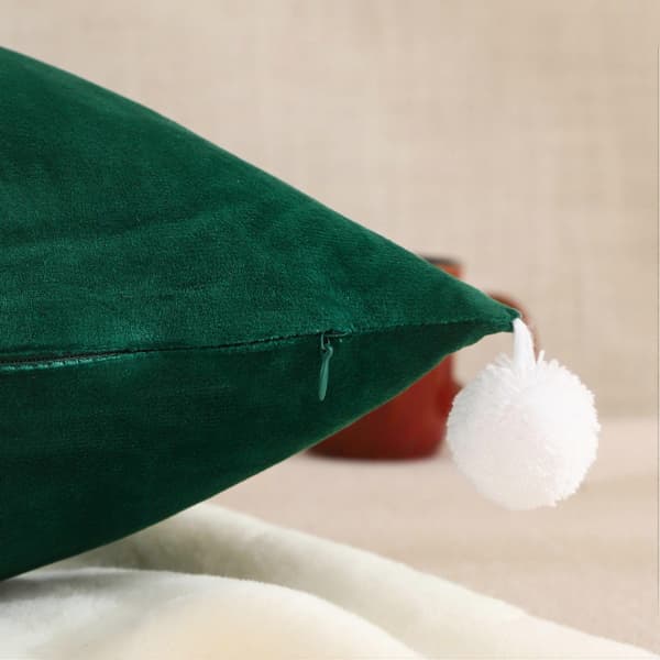 Julepudebetræk sæt med 2, festlige julepudebetræk til sofa, seng og stueindretning[YJD] ribbon. 45.72cmx45.72cm