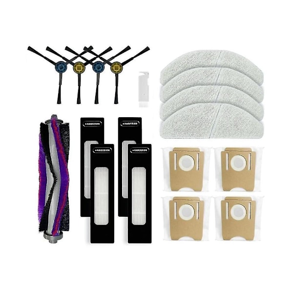 Til Midea S8 / S8+ Plus Robotstøvsuger Reservedele Hovedsidebørste Hepa Filter Mop Klud Støvsugerpose