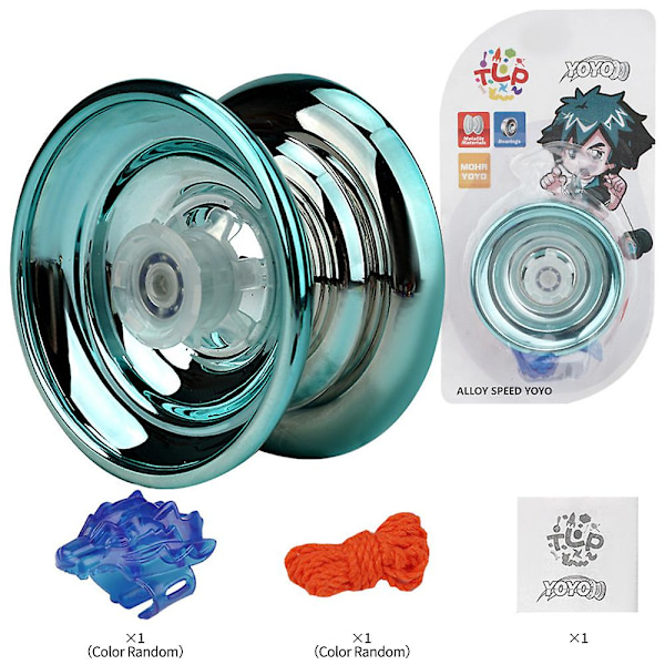 Yo-yo Bold Alloy Speed Yoyo Med Ring Og Reb Yoyo Bold Til Børn Drenge Gaver (YJD) Blue