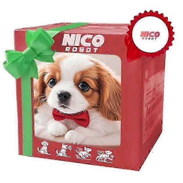 Nico Robot Hund, Min Realistiske Robot Hvalp, Interaktivt Plyslegetøj Der Opfører Sig Som En Rigtig Hvalp[YJD] White and Brown