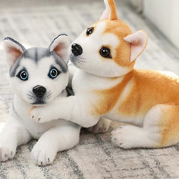 Simuleret hundeplyslegetøj blødt udstoppet dukke bedårende børns krammepude fødselsdag[HK] 32cm Akita