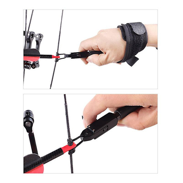 Utomhus Caliper Release Aid Compound Bow Strap Shoot Trigger Armband [YJD] Black 1 Pc