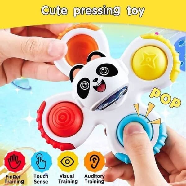 BADELEGETØJ Sugekop Babylegetøj 3 Stykker Badelegetøj Spinner Legetøj Astronaut Baby Spinner Legetøj Gave Bruselegetøj til[YJD] 4 colors