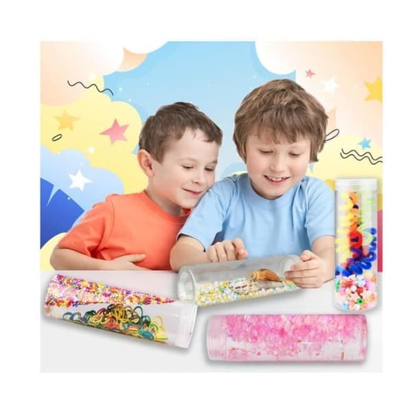 Sensoriska flaskor - DIY - Spädbarn & barn - Visuell stimulans - Kognitiv utveckling - 1 till 3 år[YJD]