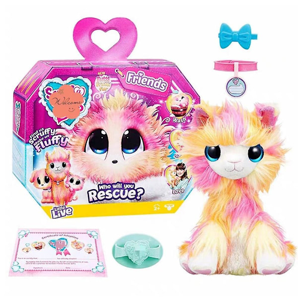 Overraskelsesbad Pet Blind Box Familie Plysj Leke Pet Alpaca Bjørn Unicorn Plysjdukke (YJD) Orange 1 Pair