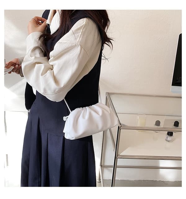 Dame Soft Cloud Dumpling Taske Crossbody Clutch Håndtaske[YJD]
