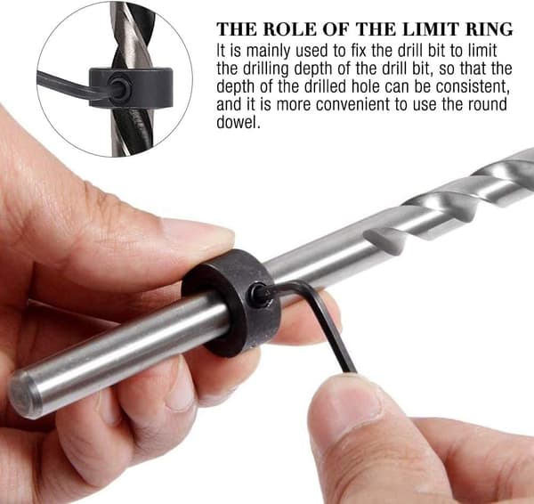 Ringborebit, underskæringsdybdestop, træbearbejdningspositioner, med unbrakonøgle, 3-16 mm[YJD]