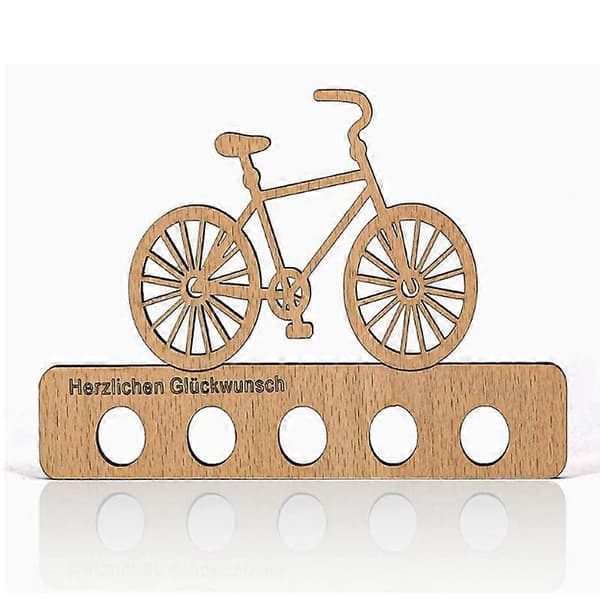 Cykelpresenter, cykelutrustning i trä för kortpengar, födelsedagspresenter[YJD]