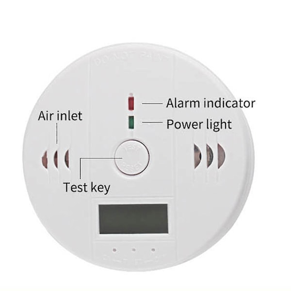 2-pack Rökdetektor och Kolmonoxidvarnare med LCD-display A[YJD]