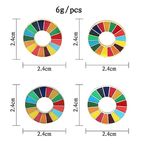 5 stk. Emblemer med 17 Farver Bæredygtige Udviklingsmål Brosche FN's SDG'er Nål (YJD) A1