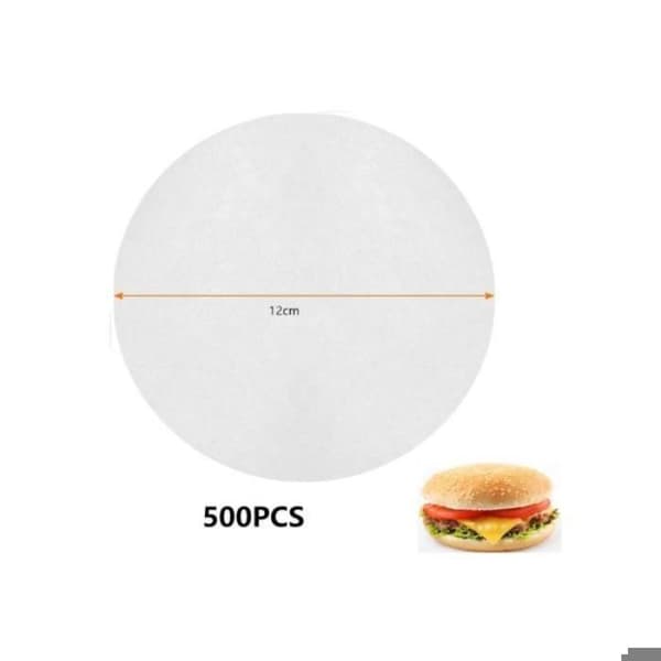 Et kvalitetsprodukt Burgerdisker - Bakepapir - 12 cm - 500 stk - Non-stick BREMSEDISKER