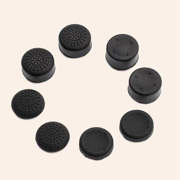 8 stk. silikone joystick-kapper til Switch-controllere [YJD] Black 8pcs