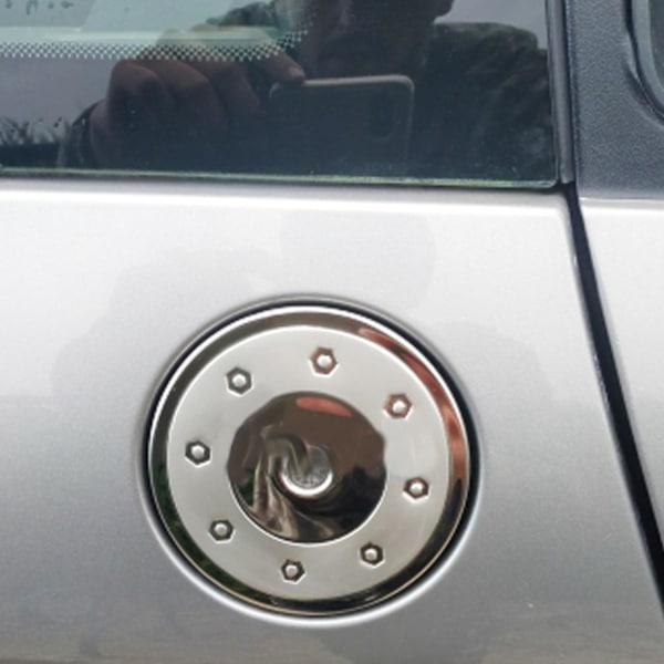 Ruostumattomasta teräksestä valmistettu polttoainesäiliön korkki, yhteensopiva Peugeot 206 207 CITROEN C2:n kanssa (YJD) silver