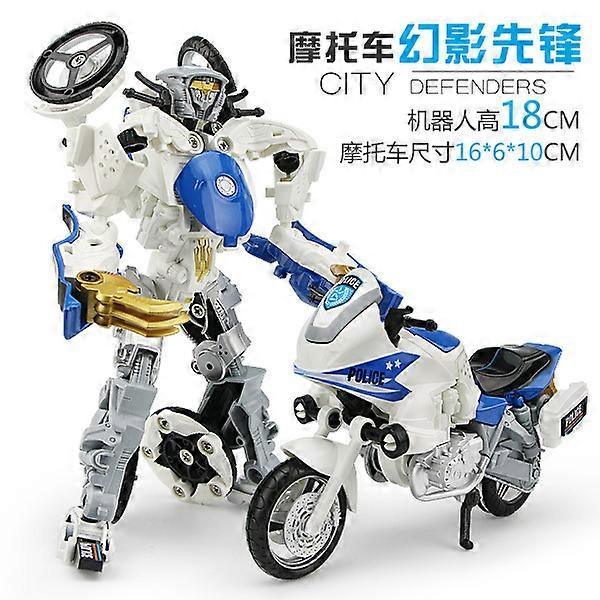 Dreng Legering Transformation Voltron Speedbåd Transformation Legetøjsbil Robot Model[YJD] motorcycle