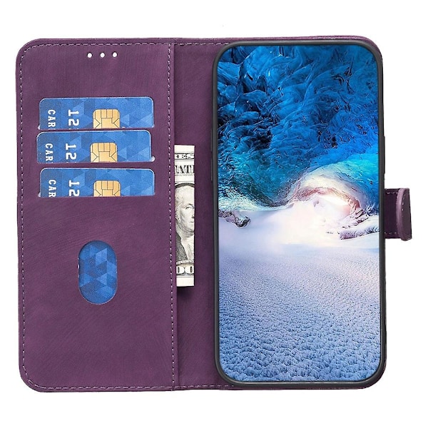 For Samsung Galaxy A23 4G/A23 5G (Global Version)/M23 5G/M13 4G/F23 5G Telefonveske Lommebok Mønster Sta[HK] Purple Style B Samsung Galaxy A23 4G