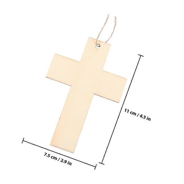 Träkors utskärningar för DIY-pyssel 20 st tomma beige bitar[YJD]
