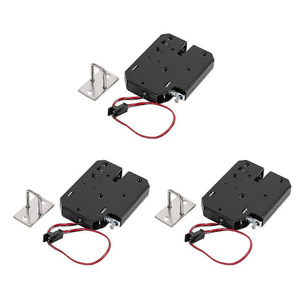 3X 12V 2A Elektrisk Magnetisk Lås 150KG/330Lb Säkerhetslås Hållkraft Elektromagnetisk Dörrkontroll S-Yvan