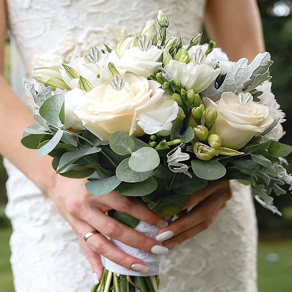 400 kpl Pitkät Kyynelmuotoiset Helmipinnat Suorat Korsaa-Pinnat Ommeltavat Pinnat Boutonniere-Pinnat Ompelemaan Käsitöihin (YJD) White silver