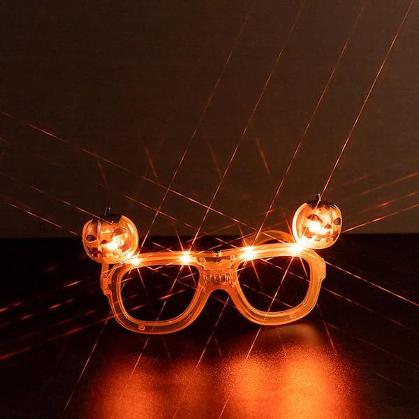 Halloween Græskar LED Briller Græskar LED Briller Til Børn Voksne[YJD] Black 1pc