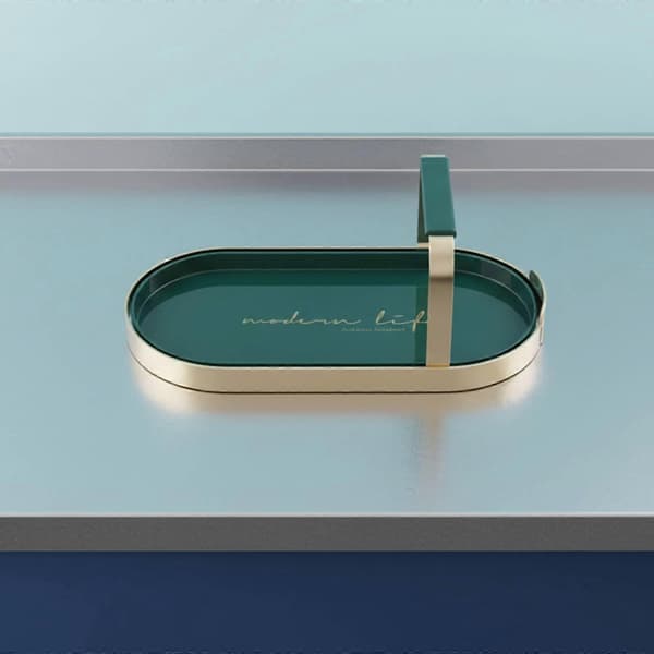 Väggmonterat lockställ för kastruller, montering med borrning, platsbesparande lockhållare [YJD] Dark Green Single-sided Rack