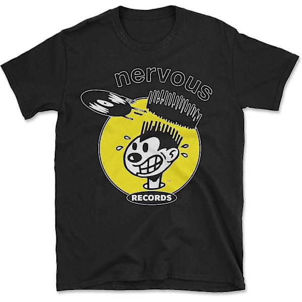 Nervous Records Logo House Hip Hop Vintage Replika T-shirt Logo Storlek S-3XL TT677[HK] 3XL