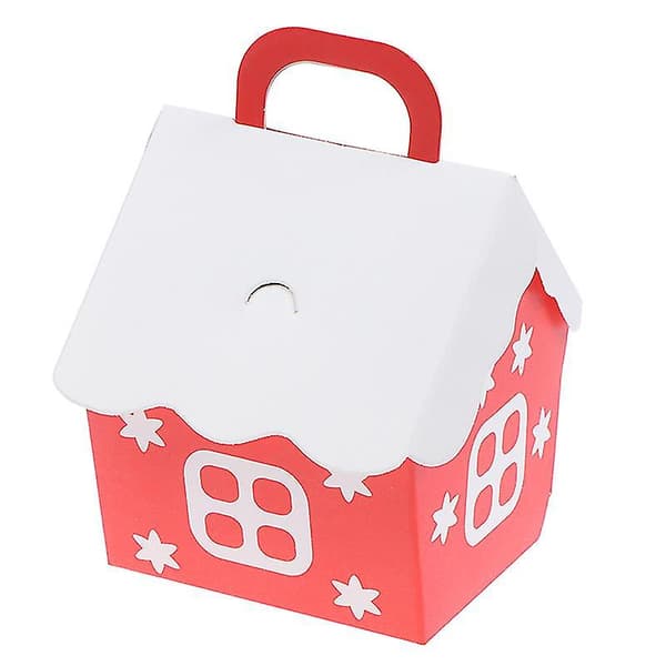 10 st Jul Husform Godispåsar Julklappsförpackning Kakpåsar [YJD] Red 10 Pcs