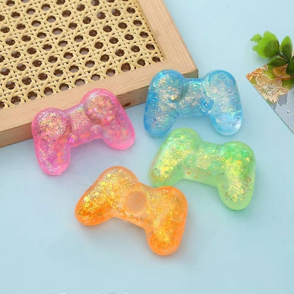Saktekende Fidget-leke Glitter Squishy Stressball, Fleksibel Sensorisk Lindring for Barn og Voksne[YJD] 2pcs