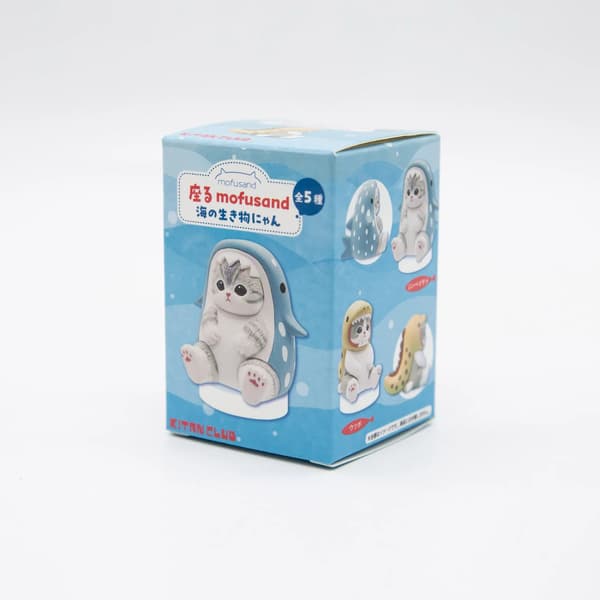 Blindbox Sød Actionfigur Pingvin Odder Mofusand Katte Bærer Marine Organisme Tøj[YJD] 5pcs