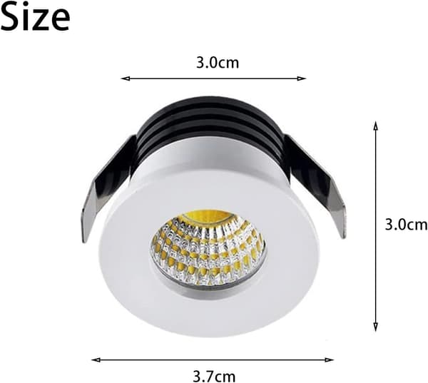 LED 3W Downlight Kit med Mini Spotlampe og 5-pakning[YJD]