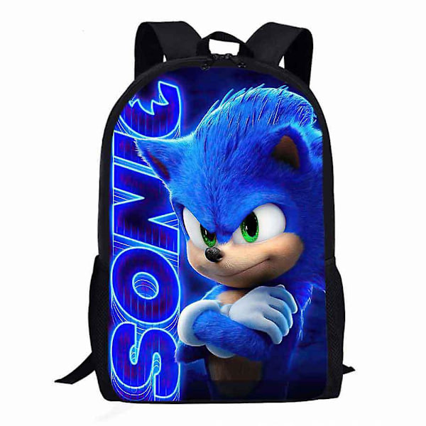 Barn Kids Sonic 3d Tryck Ryggsäck Nyhet Cool Cartoon Grundskoleelev Skolväska Bookbags Daypacks För Pojkar Flickor  (YJD) A