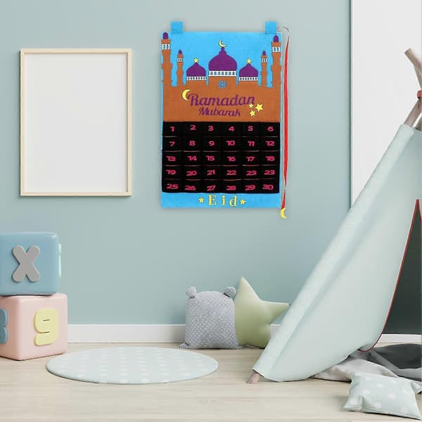 1 sæt nyttig kalender filt eksotisk abstrakt 30 dages advent[YJD]