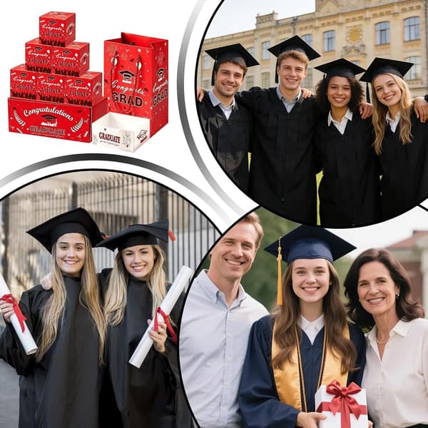 Graduation Box til Penge - Pop Out DIY Grad Beholder | Grad Box Sæt, til High School Universitetsstuderende Lærer Festgave Ceremoni Indretning[YJD]