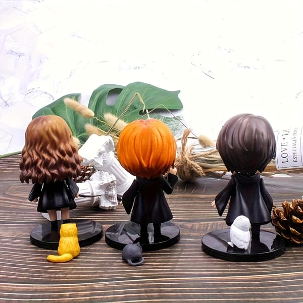 3 st Harry Potter-karaktärsfigurer - samlarstatyetter med uttrycksfulla ögon och kostymer, hållbart PVC-material, perfekt för hem/kontor[YJD] 3pcs