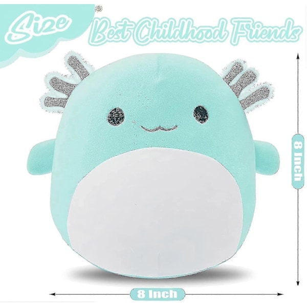 Axolotl Plysj, Søt Axolotl Kosedyr Koselig Klemmende Axolotl Plysj Myk Axolotl Ryggpute_v (YJD) 20CM