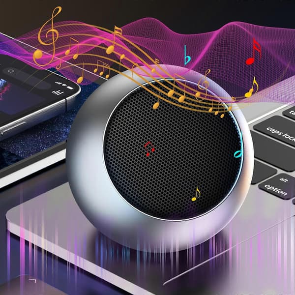Mini bärbar Bluetooth-högtalare – stor volym, för utomhusbruk/fest/strand/resor/present, silver, kompatibel med Bluetooth[YJD] Silver