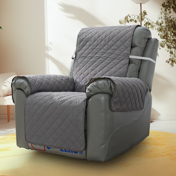 Vattentät Enkelsoffaöverdrag Möbelskydd för Vardagsrum Reclinerstol Dark Grey