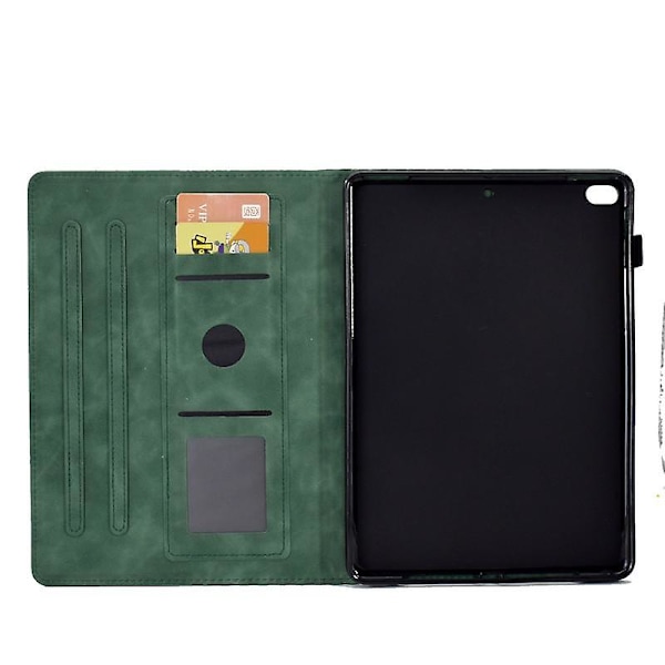 iPad 9.7 tum (iPad 6/5:e generationen) PU läderfodral kub med pennhållare kortplats, även för iPad[HK] Dark green